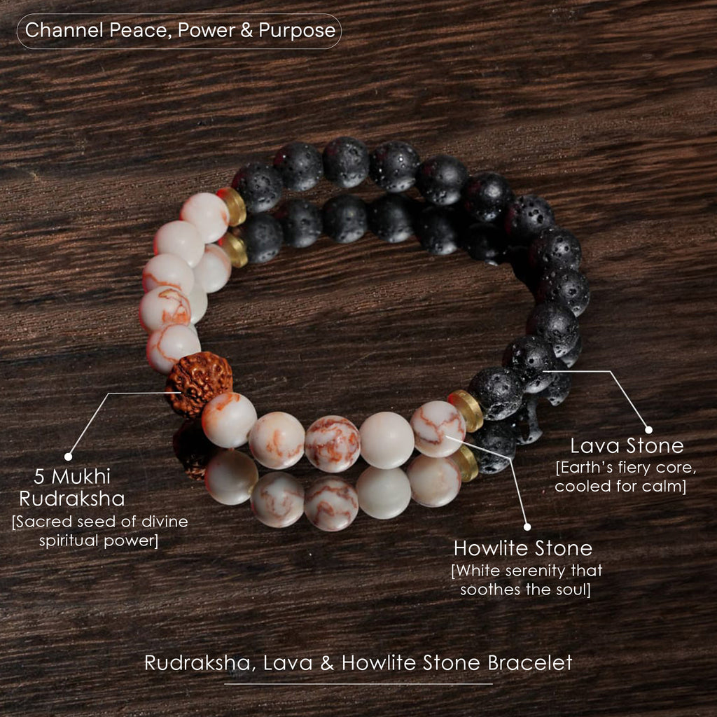 Tridhaara Rudraksha Bracelet